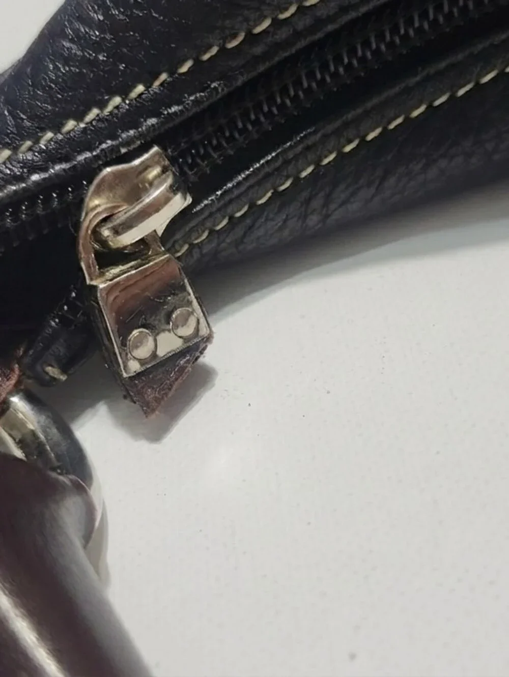 Puntotres Black Pebbled Leather Hobo Bag Made In Spain